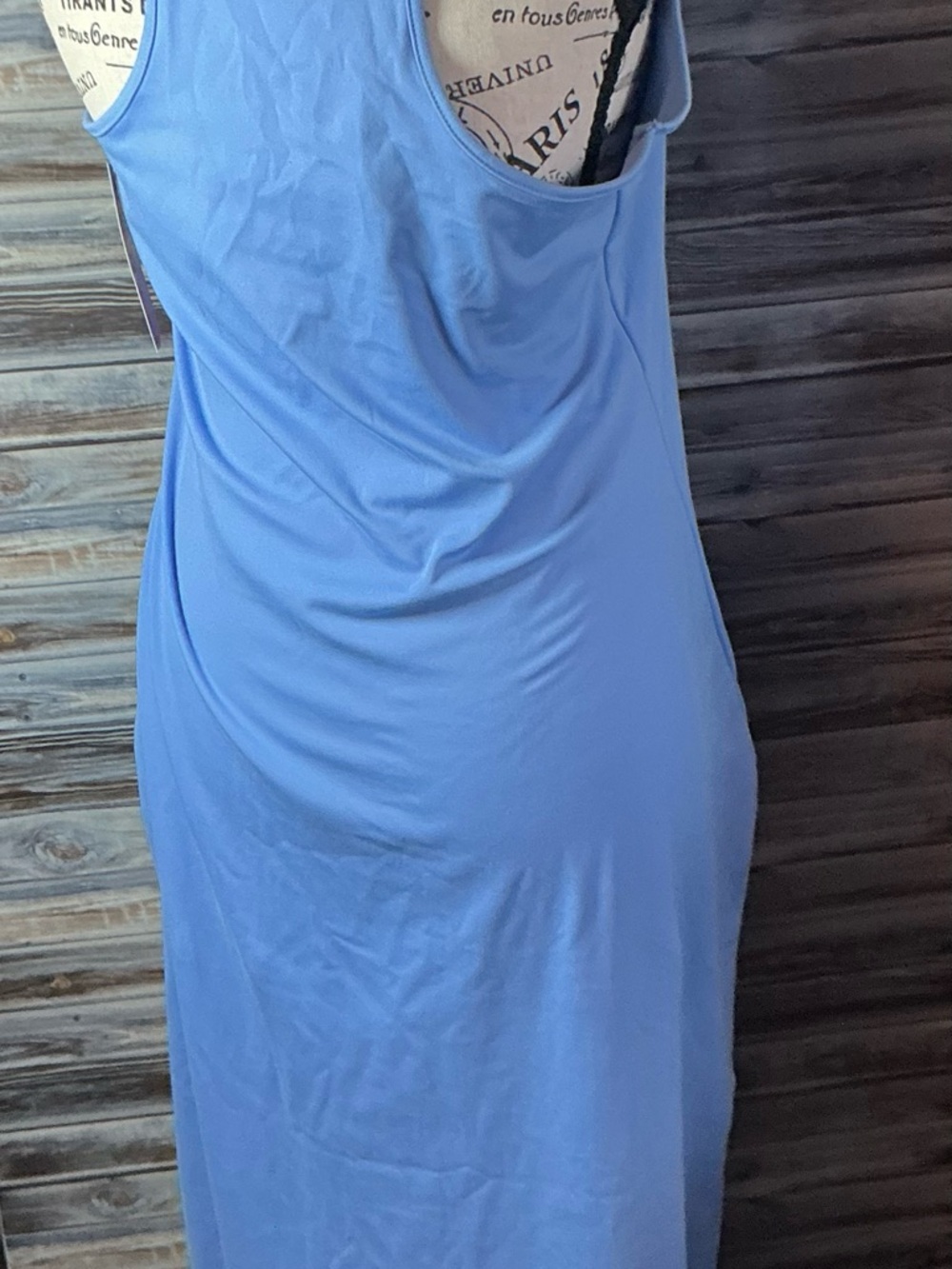 Wild Fable Blue Midi Dress Tie Front Cutout Sleeveless NWT Large - Picture 4 of 12